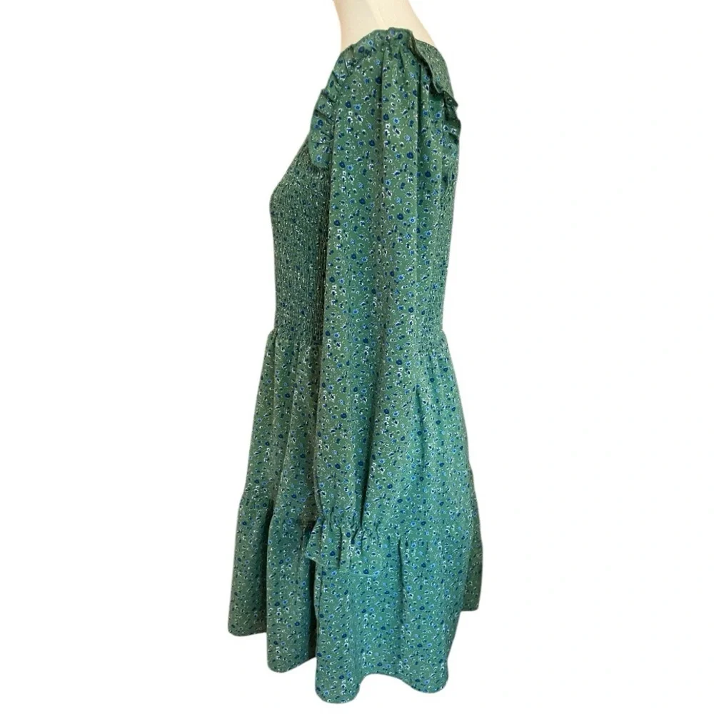 Green Boutique Floral Smocked Dress